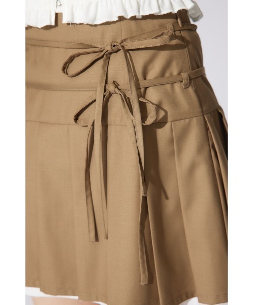 rienda(リエンダ)の「レイヤードパターンプリーツスコートショートパンツ(スカート・レディース・ブラウン系その他/ブラック/ベージュ・MEDIUM/SMALL/X-SMALL)」の13枚目の写真