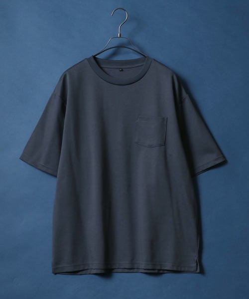 ANPAS(アンパス)の「Dry Ponte Fabric Short Sleeve T-Shirt/ドライポンチ 半袖 Tシャツ カットソー メンズ レディース(Tシャツ/カットソー・メンズ・ブラック/カーキ/ブルー/ホワイト/チャコール/ベージュ・M/L/LL)」の5枚目の写真