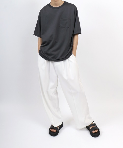 ANPAS(アンパス)の「Dry Ponte Fabric Short Sleeve T-Shirt/ドライポンチ 半袖 Tシャツ カットソー メンズ レディース(Tシャツ/カットソー・メンズ・ブラック/カーキ/ブルー/ホワイト/チャコール/ベージュ・M/L/LL)」の19枚目の写真