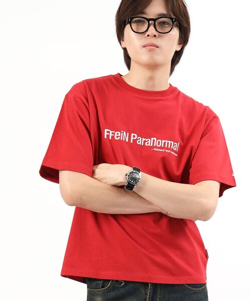 FFEIN(フェイン)の「【FFEIN(フェイン)】センターロゴ刺繍ショート丈Tシャツ / Tシャツ 短丈 クルーネック 半袖 ショート丈 刺繍(Tシャツ/カットソー・メンズ・ホワイト/ブラウン/ブラック/レッド/ネイビー・LARGE/MEDIUM/SMALL)」の5枚目の写真