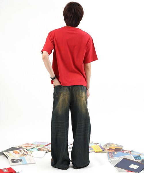 FFEIN(フェイン)の「【FFEIN(フェイン)】センターロゴ刺繍ショート丈Tシャツ / Tシャツ 短丈 クルーネック 半袖 ショート丈 刺繍(Tシャツ/カットソー・メンズ・ホワイト/ブラウン/ブラック/レッド/ネイビー・LARGE/MEDIUM/SMALL)」の18枚目の写真