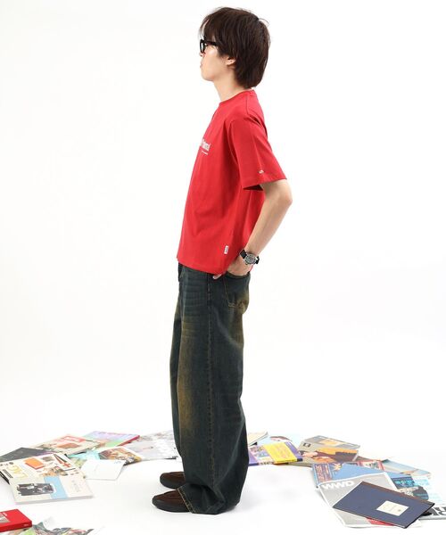 FFEIN(フェイン)の「【FFEIN(フェイン)】センターロゴ刺繍ショート丈Tシャツ / Tシャツ 短丈 クルーネック 半袖 ショート丈 刺繍(Tシャツ/カットソー・メンズ・ホワイト/ブラウン/ブラック/レッド/ネイビー・LARGE/MEDIUM/SMALL)」の19枚目の写真