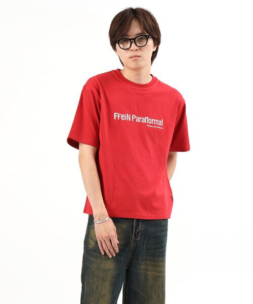 FFEIN(フェイン)の「【FFEIN(フェイン)】センターロゴ刺繍ショート丈Tシャツ / Tシャツ 短丈 クルーネック 半袖 ショート丈 刺繍(Tシャツ/カットソー・メンズ・ホワイト/ブラウン/ブラック/レッド/ネイビー・LARGE/MEDIUM/SMALL)」の20枚目の写真