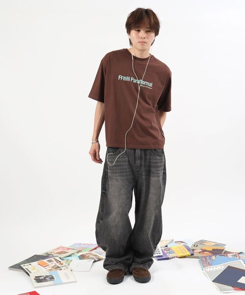 FFEIN(フェイン)の「【FFEIN(フェイン)】センターロゴ刺繍ショート丈Tシャツ / Tシャツ 短丈 クルーネック 半袖 ショート丈 刺繍(Tシャツ/カットソー・メンズ・ホワイト/ブラウン/ブラック/レッド/ネイビー・LARGE/MEDIUM/SMALL)」の22枚目の写真