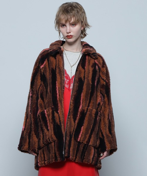 ROSE BUD（ローズバッド）の「(CREOLME)ボアジャカードコート（その他アウター・レディース・ブルー/ブラウン・ONE SIZE）」の22枚目の写真