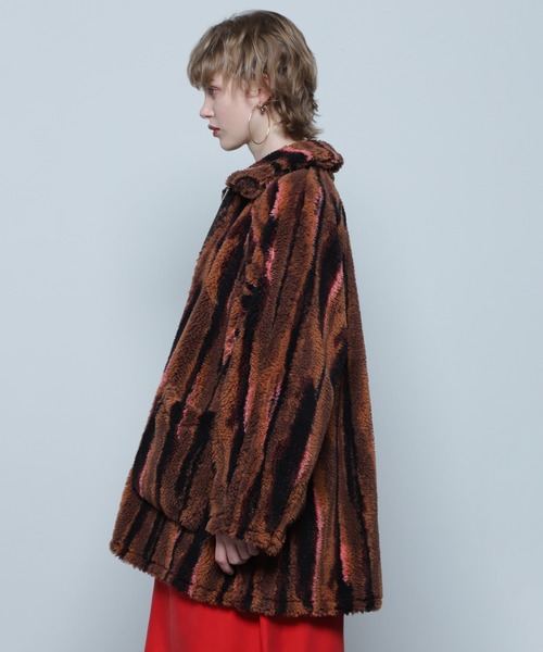 ROSE BUD（ローズバッド）の「(CREOLME)ボアジャカードコート（その他アウター・レディース・ブルー/ブラウン・ONE SIZE）」の12枚目の写真