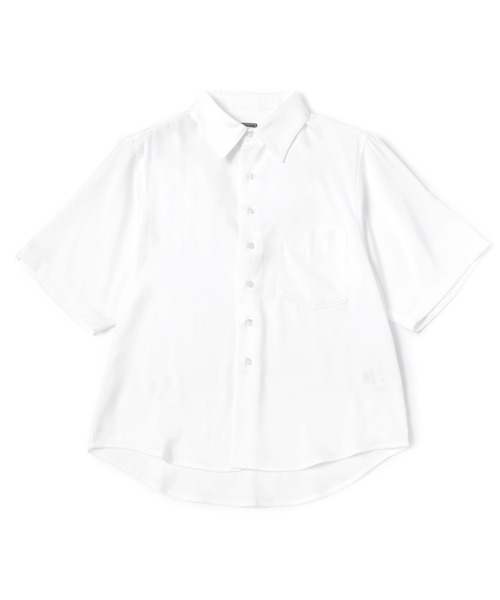 Noen（ノエン）の「ドレープドレス半袖シャツ（シャツ/ブラウス・メンズ・ホワイト/ブラック・MEDIUM/LARGE）」の8枚目の写真