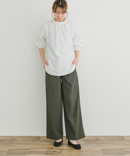 ITEMS URBANRESEARCH（アイテムズ アーバンリサーチ）の「イージーストレートパンツ（その他パンツ・レディース・チャコールグレー/ブラウン系その他/ホワイト系その他・FREE）」の13枚目の写真