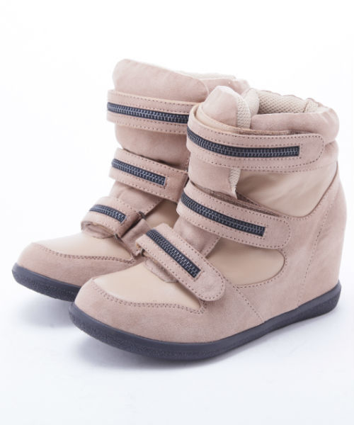 attagirl（アタガール）の「面テープ式ボリュームインヒールスニーカー（スニーカー・レディース・レッド/マスタード/ブルー/ブラック/ベージュ・L/M/S/LL）」の3枚目の写真