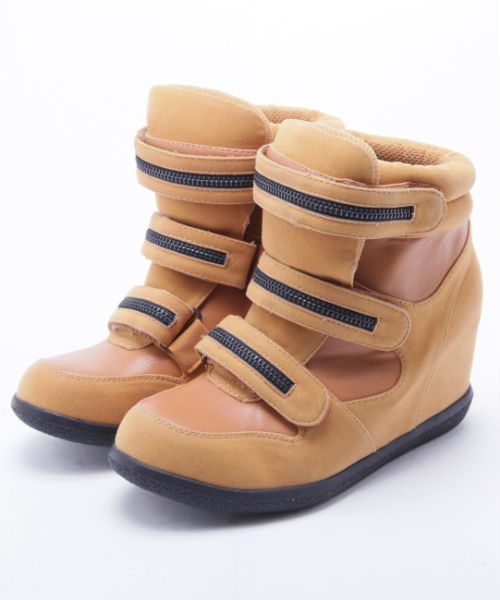 attagirl（アタガール）の「面テープ式ボリュームインヒールスニーカー（スニーカー・レディース・レッド/マスタード/ブルー/ブラック/ベージュ・L/M/S/LL）」の5枚目の写真