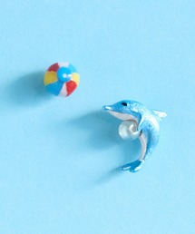 gargle ガーグル:海の生き物シリーズ ボールとイルカ ピアス