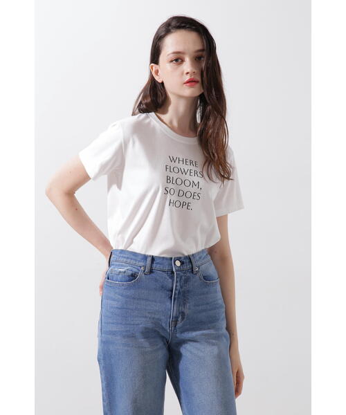 PINKY&DIANNE(ピンキーアンドダイアン)の「◆Where flowers bloom Tシャツ(Tシャツ/カットソー・レディース・ホワイト・38)」の2枚目の写真