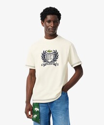 LACOSTE | ハンドステッチ風フレンチグラフィックTシャツ(Tシャツ/カットソー)