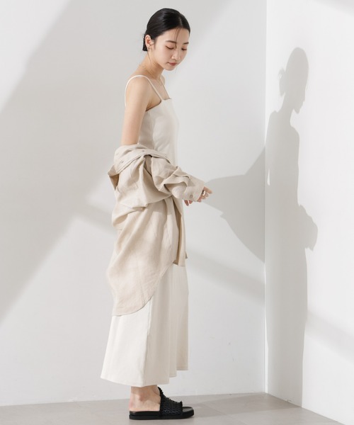 NANO universe(ナノユニバース)の「Wストラップカップ付きキャミソールワンピース(ワンピース・レディース・アイボリー/ブラック/グレー・FREE)」の16枚目の写真