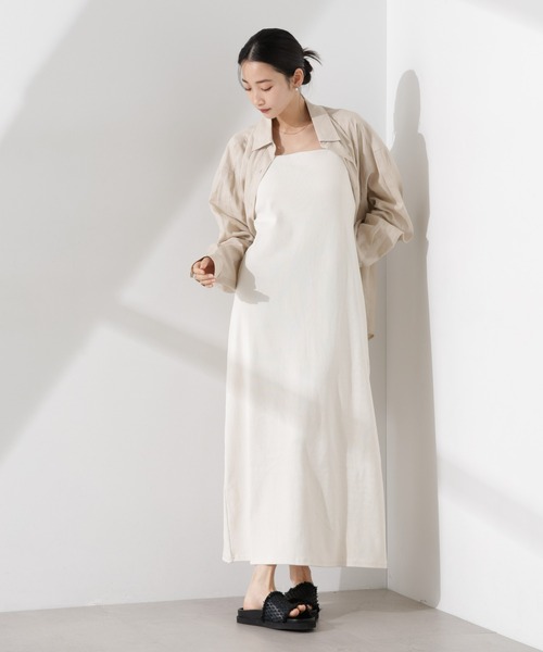 NANO universe(ナノユニバース)の「Wストラップカップ付きキャミソールワンピース(ワンピース・レディース・アイボリー/ブラック/グレー・FREE)」の18枚目の写真