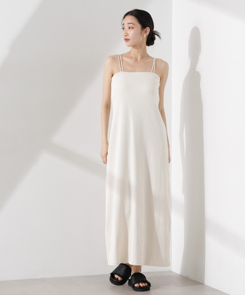 NANO universe(ナノユニバース)の「Wストラップカップ付きキャミソールワンピース(ワンピース・レディース・アイボリー/ブラック/グレー・FREE)」の19枚目の写真