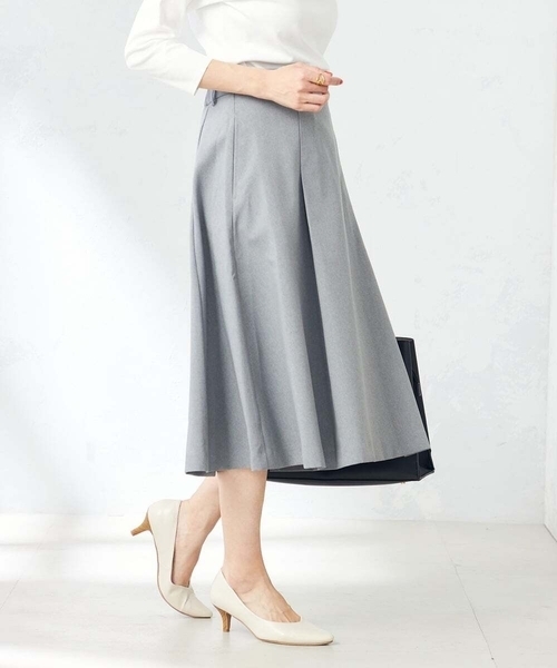 a.v.v(アーヴェヴェ)の「【洗える/ストレッチ/UVカット】麻調ストレッチフレアスカート(スカート・レディース・ベージュ/ネイビー/グレー・40/38/36/42/34)」の18枚目の写真
