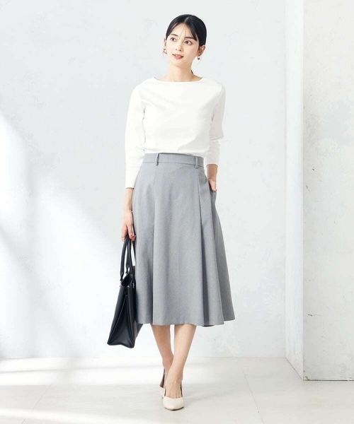 a.v.v(アーヴェヴェ)の「【洗える/ストレッチ/UVカット】麻調ストレッチフレアスカート(スカート・レディース・ベージュ/ネイビー/グレー・40/38/36/42/34)」の17枚目の写真