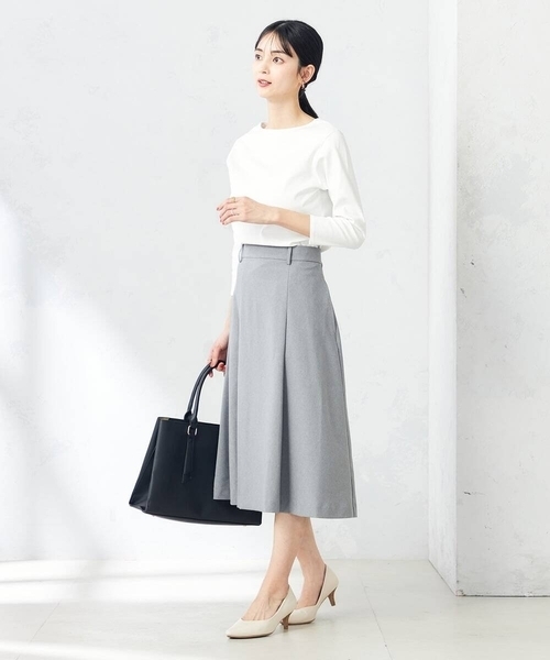 a.v.v(アーヴェヴェ)の「【洗える/ストレッチ/UVカット】麻調ストレッチフレアスカート(スカート・レディース・ベージュ/ネイビー/グレー・40/38/36/42/34)」の15枚目の写真