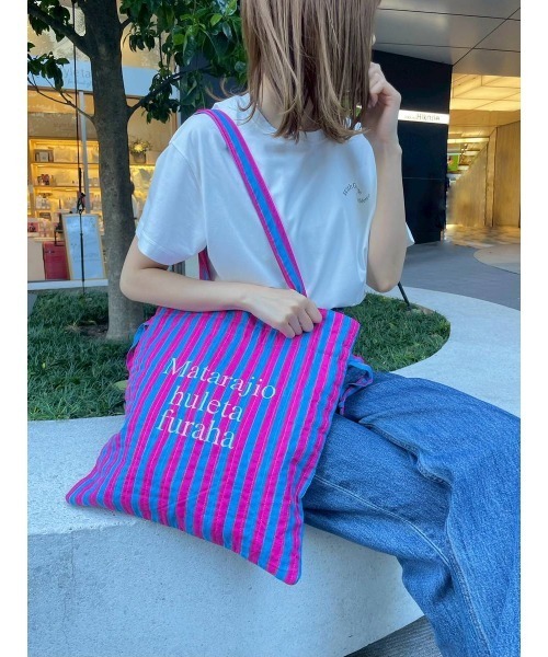 BAYFLOW（ベイフロー）の「[巾着型でも使える]【ASANTE SANA】トート25（トートバッグ・レディース・パープル/イエロー/ブルー/ピンク系その他/グリーン/ピンク・0）」の6枚目の写真