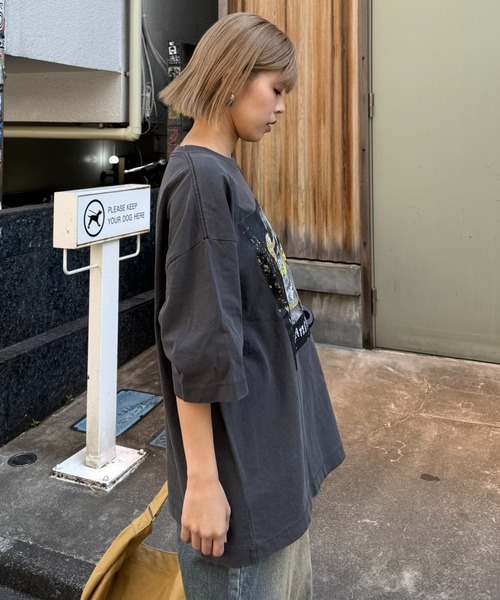 CIAOPANIC TYPY（チャオパニックティピー）の「【ユニセックス】ヴィンテージフェードプリントツアーTee（Tシャツ/カットソー・レディース・ホワイト系その他/ホワイト/ブラック系その他/ブラック・LARGE/MEDIUM/SMALL）」の5枚目の写真