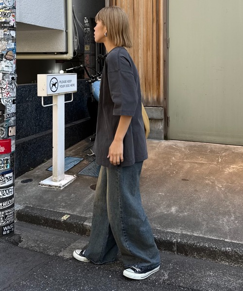 CIAOPANIC TYPY（チャオパニックティピー）の「【ユニセックス】ヴィンテージフェードプリントツアーTee（Tシャツ/カットソー・レディース・ホワイト系その他/ホワイト/ブラック系その他/ブラック・LARGE/MEDIUM/SMALL）」の6枚目の写真