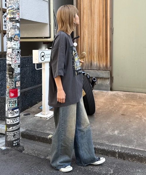 CIAOPANIC TYPY（チャオパニックティピー）の「【ユニセックス】ヴィンテージフェードプリントツアーTee（Tシャツ/カットソー・レディース・ホワイト系その他/ホワイト/ブラック系その他/ブラック・LARGE/MEDIUM/SMALL）」の8枚目の写真