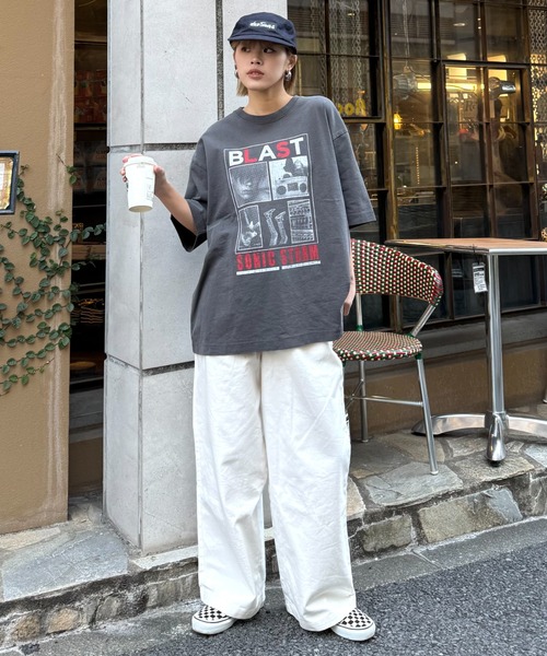 CIAOPANIC TYPY（チャオパニックティピー）の「【ユニセックス】ヴィンテージフェードプリントツアーTee（Tシャツ/カットソー・レディース・ホワイト系その他/ホワイト/ブラック系その他/ブラック・LARGE/MEDIUM/SMALL）」の21枚目の写真