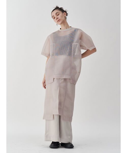 UN3D.（アンスリード）の「SHEER LAYER MILITARY SK / シアーレイヤーミリタリースカート（スカート・レディース・ブラック/ベージュ・38/36）」の16枚目の写真