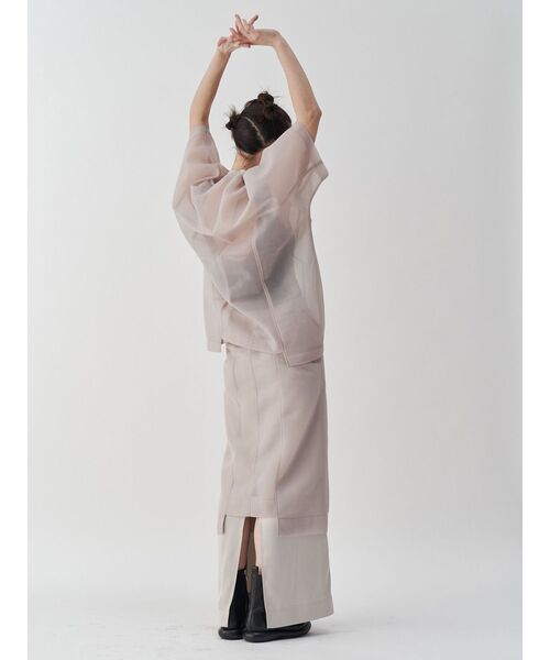 UN3D.（アンスリード）の「SHEER LAYER MILITARY SK / シアーレイヤーミリタリースカート（スカート・レディース・ブラック/ベージュ・38/36）」の14枚目の写真