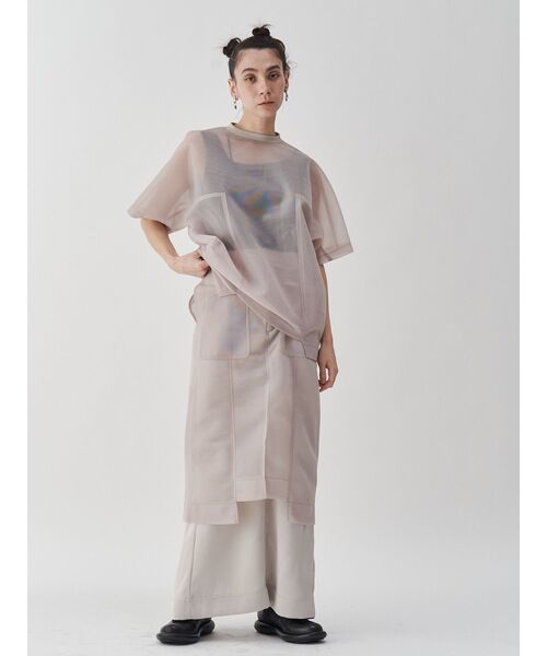 UN3D.（アンスリード）の「SHEER LAYER MILITARY SK / シアーレイヤーミリタリースカート（スカート・レディース・ブラック/ベージュ・38/36）」の13枚目の写真