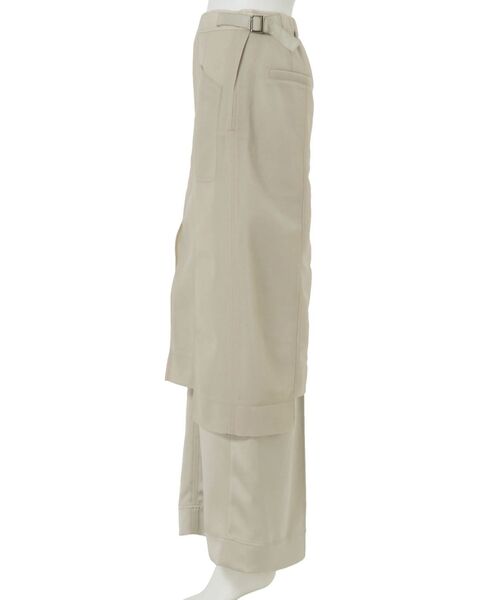 UN3D.（アンスリード）の「SHEER LAYER MILITARY SK / シアーレイヤーミリタリースカート（スカート・レディース・ブラック/ベージュ・38/36）」の9枚目の写真