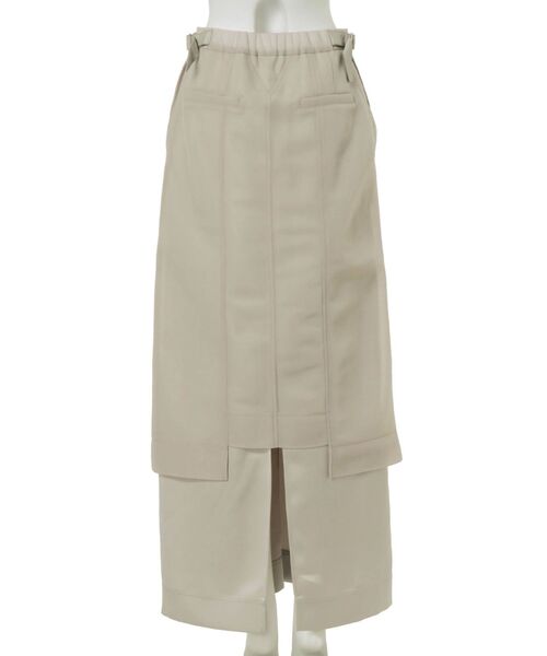 UN3D.（アンスリード）の「SHEER LAYER MILITARY SK / シアーレイヤーミリタリースカート（スカート・レディース・ブラック/ベージュ・38/36）」の8枚目の写真