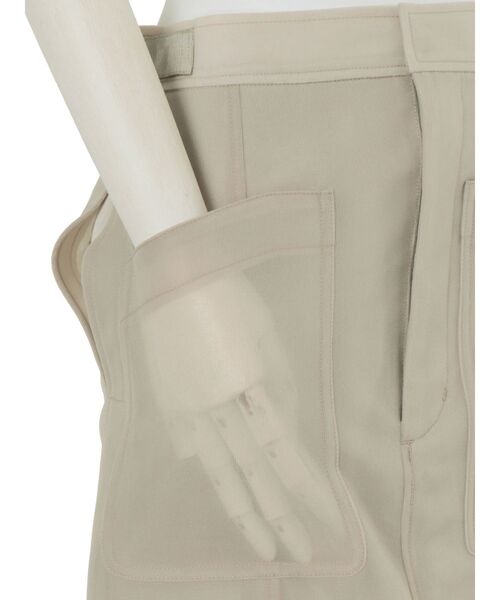 UN3D.（アンスリード）の「SHEER LAYER MILITARY SK / シアーレイヤーミリタリースカート（スカート・レディース・ブラック/ベージュ・38/36）」の5枚目の写真