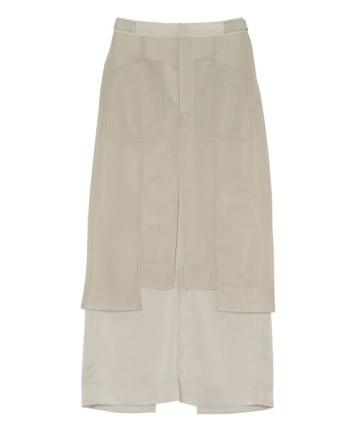 UN3D.（アンスリード）の「SHEER LAYER MILITARY SK / シアーレイヤーミリタリースカート（スカート・レディース・ブラック/ベージュ・38/36）」の17枚目の写真