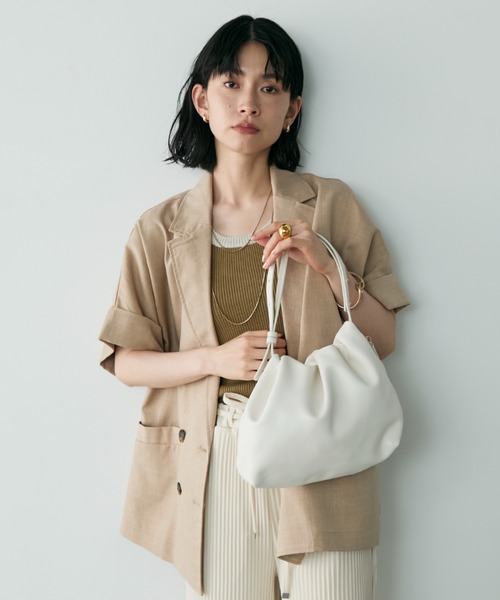 セール】ワンハンドルフェイクレザーバッグ（ショルダーバッグ