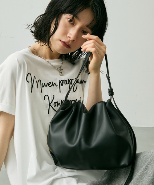 セール】ワンハンドルフェイクレザーバッグ（ショルダーバッグ