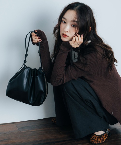 セール】ワンハンドルフェイクレザーバッグ（ショルダーバッグ