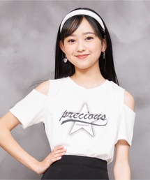 PINKHUNT（ピンクハント）の「PINKHUNT ピンクハント 肩だし スターTシャツ 0632K（Tシャツ/カットソー・キッズ）」