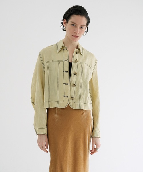 LINEN SHIRT JACKET（その他アウター）｜CLANE（クラネ）の
