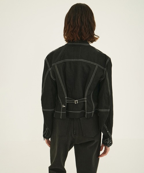 CLANE（クラネ）の「LINEN SHIRT JACKET（その他アウター・レディース・イエロー/ブラック・2/1）」の7枚目の写真