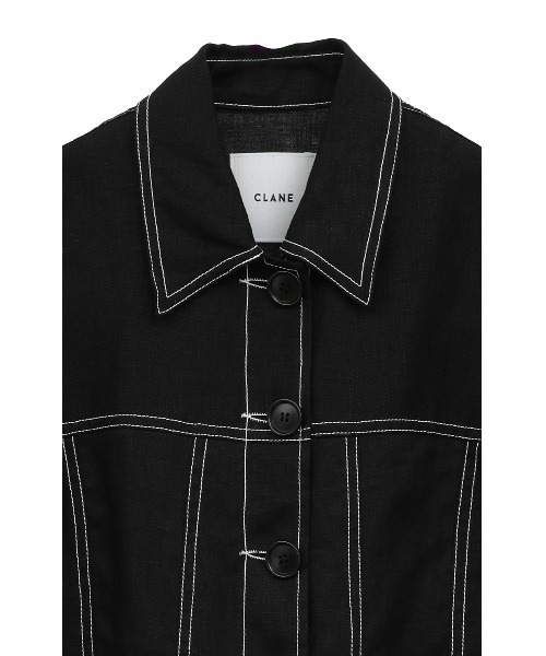 CLANE（クラネ）の「LINEN SHIRT JACKET（その他アウター・レディース・イエロー/ブラック・2/1）」の13枚目の写真