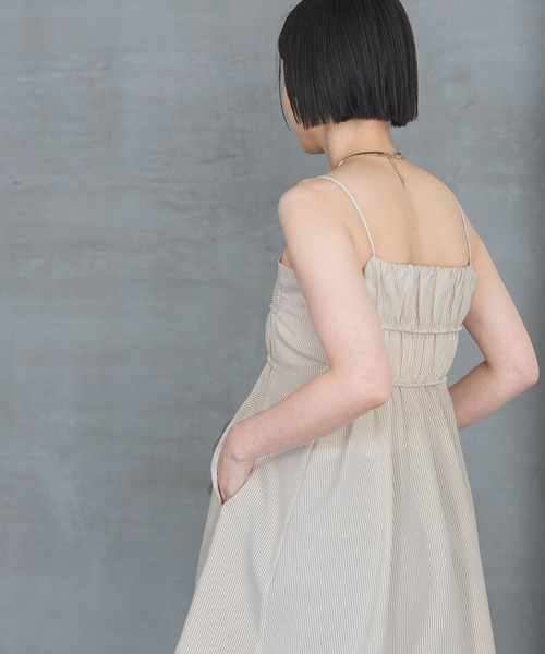 A part by（アパートバイ）の「サッカーストライプキャミワンピース（ワンピース・レディース・ブルー系その他3/ベージュ・FREE）」の21枚目の写真