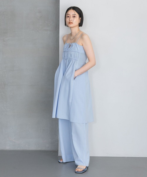 A part by（アパートバイ）の「サッカーストライプキャミワンピース（ワンピース・レディース・ブルー系その他3/ベージュ・FREE）」の12枚目の写真