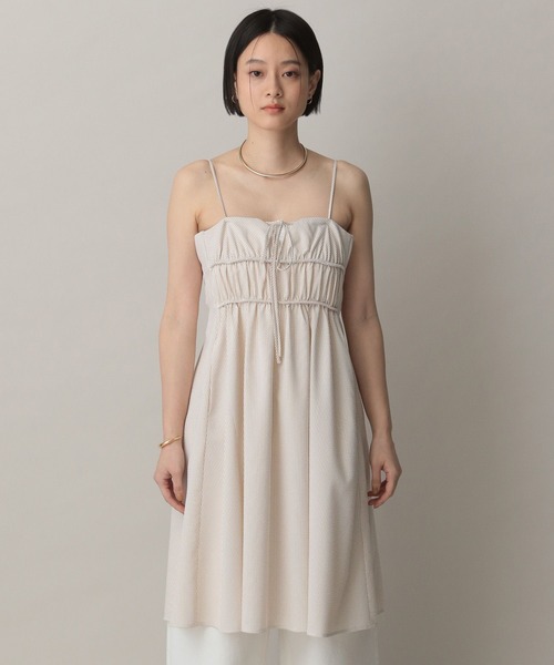 A part by（アパートバイ）の「サッカーストライプキャミワンピース（ワンピース・レディース・ブルー系その他3/ベージュ・FREE）」の4枚目の写真