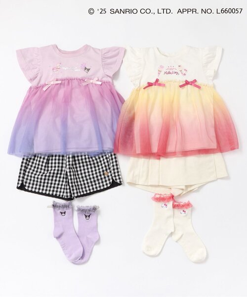 apres les cours(アプレレクール)の「【ジュニア対応】リボン・お花ボタンラップ風ショートパンツ(その他パンツ・キッズ・インディゴブルー/アイボリー・80/90/100/110/120/130/140)」の7枚目の写真