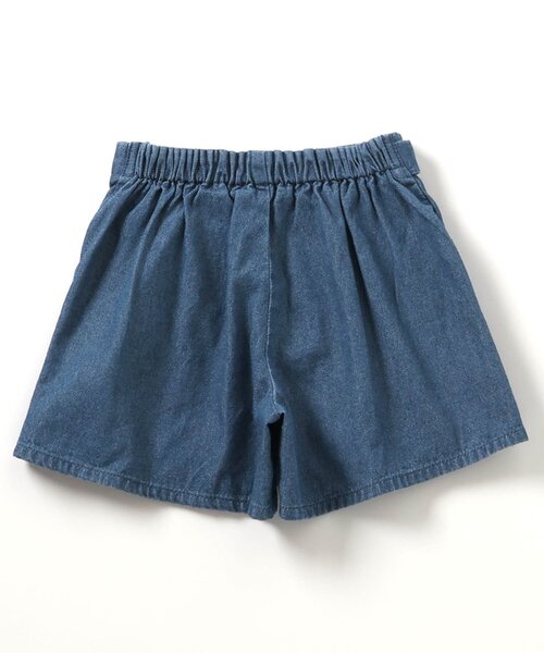 apres les cours(アプレレクール)の「【ジュニア対応】リボン・お花ボタンラップ風ショートパンツ(その他パンツ・キッズ・インディゴブルー/アイボリー・80/90/100/110/120/130/140)」の9枚目の写真