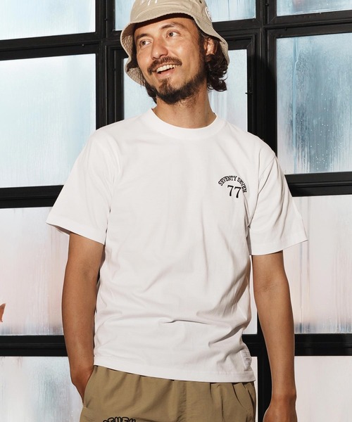 seventy seven(セブンティセブン)の「mt9664-middle onz S-S high end t-shirts (77arch) Tシャツ(Tシャツ/カットソー・メンズ・グリーン/ホワイト/ブラック・S/M/L/XL)」の10枚目の写真