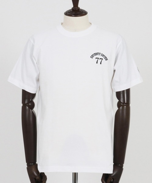 seventy seven(セブンティセブン)の「mt9664-middle onz S-S high end t-shirts (77arch) Tシャツ(Tシャツ/カットソー・メンズ・グリーン/ホワイト/ブラック・S/M/L/XL)」の20枚目の写真