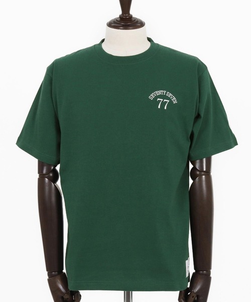 seventy seven(セブンティセブン)の「mt9664-middle onz S-S high end t-shirts (77arch) Tシャツ(Tシャツ/カットソー・メンズ・グリーン/ホワイト/ブラック・S/M/L/XL)」の21枚目の写真